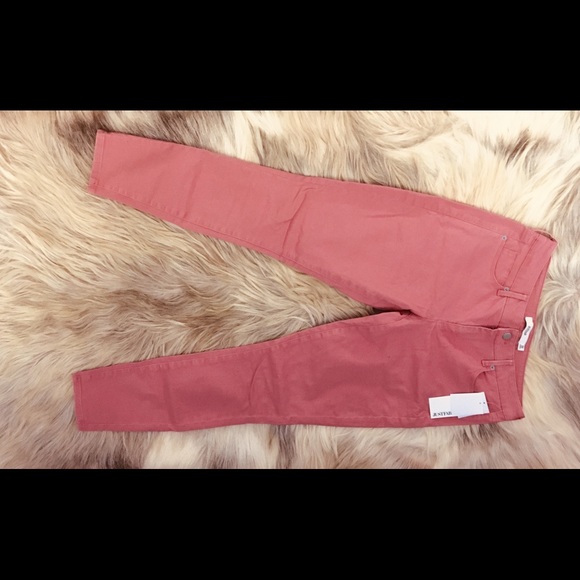 JUSTFAB Skinny Leg Jeans Rose/Coral Size 28 New - Picture 6 of 9